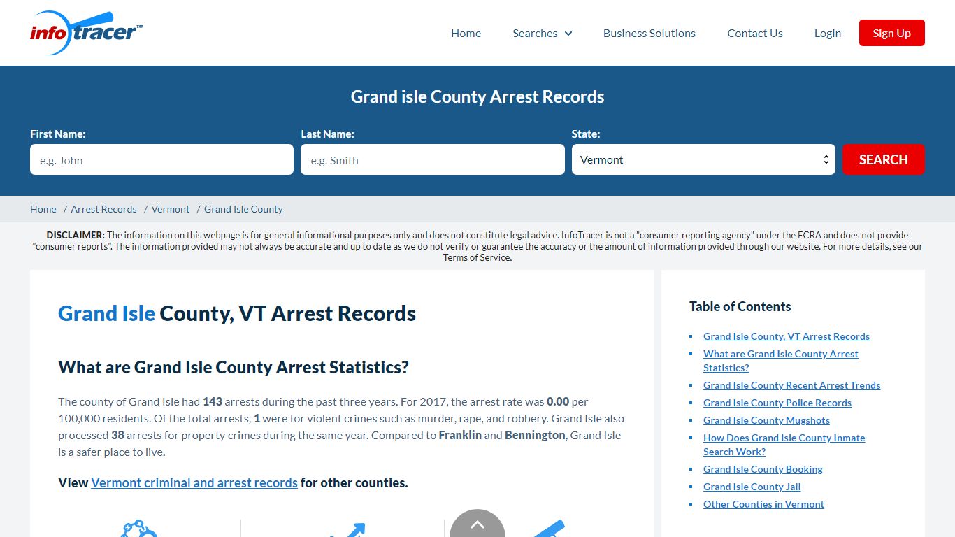 Grand Isle County, VT Arrests, Mugshots & Jail Records - InfoTracer