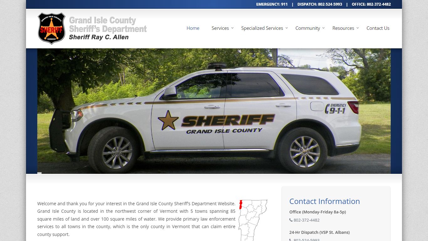 Grand Isle County Sheriff's Dept